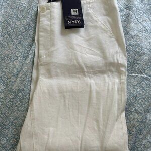 NYDJ White Linen Blend Pants - Size 10 - NWT